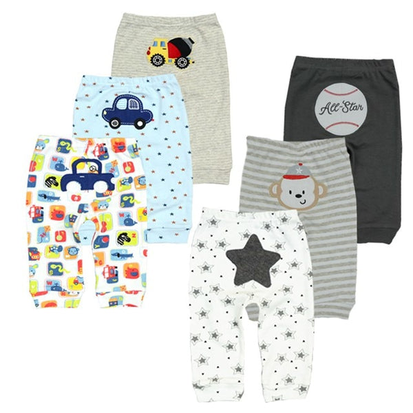 3/6pcs Baby Pants 6-24M