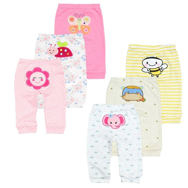 3/6pcs Baby Pants 6-24M