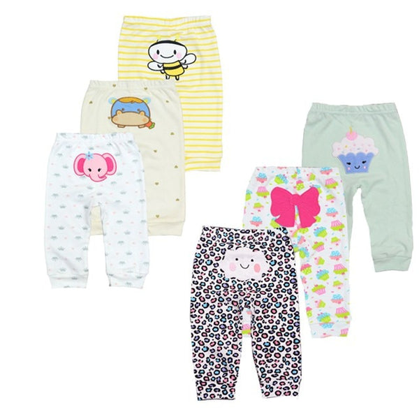 3/6pcs Baby Pants 6-24M