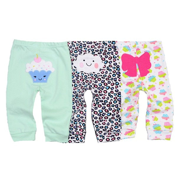 3/6pcs Baby Pants 6-24M