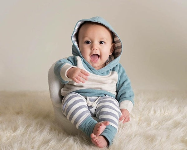 3pcs Hooded Long Sleeve Clothing Set 0-24M