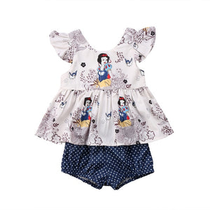 2pcs Baby Girls Romper 3-24M