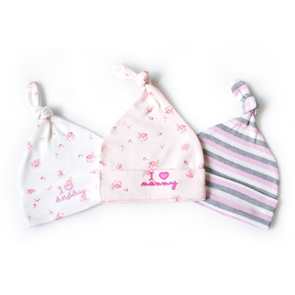 3pcs Baby Caps 3-6M