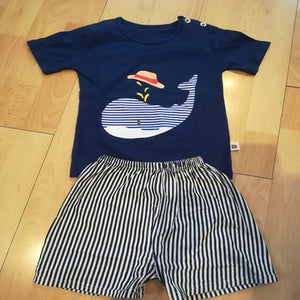 Unisex Baby Tshirt + Shorts Sets