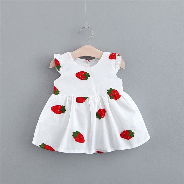 Bow Floral Print Baby Girl Dress 0-2 Years