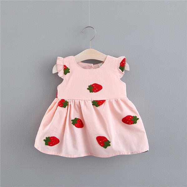 Bow Floral Print Baby Girl Dress 0-2 Years