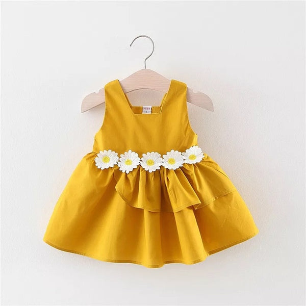 Bow Floral Print Baby Girl Dress 0-2 Years