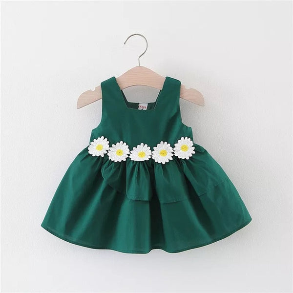 Bow Floral Print Baby Girl Dress 0-2 Years