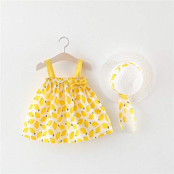 Pear Sundress Print Baby Girl Dress 0-2 Years