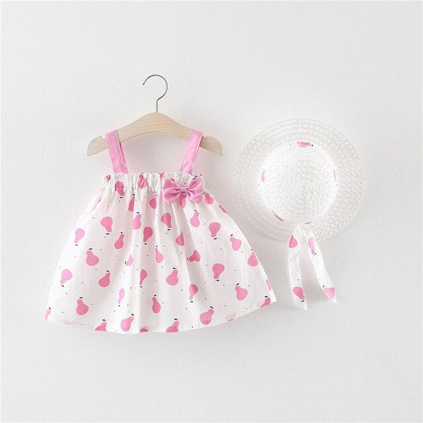 Pear Sundress Print Baby Girl Dress 0-2 Years