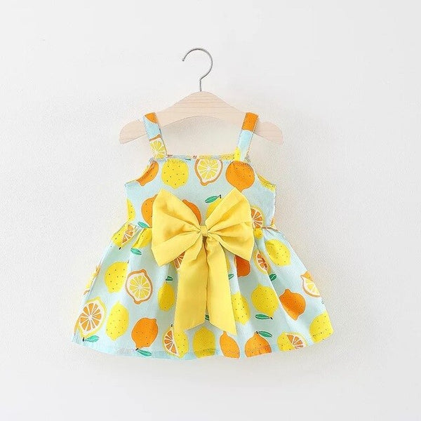 Dot Bow Print Baby Girl Dress 0-2 Years