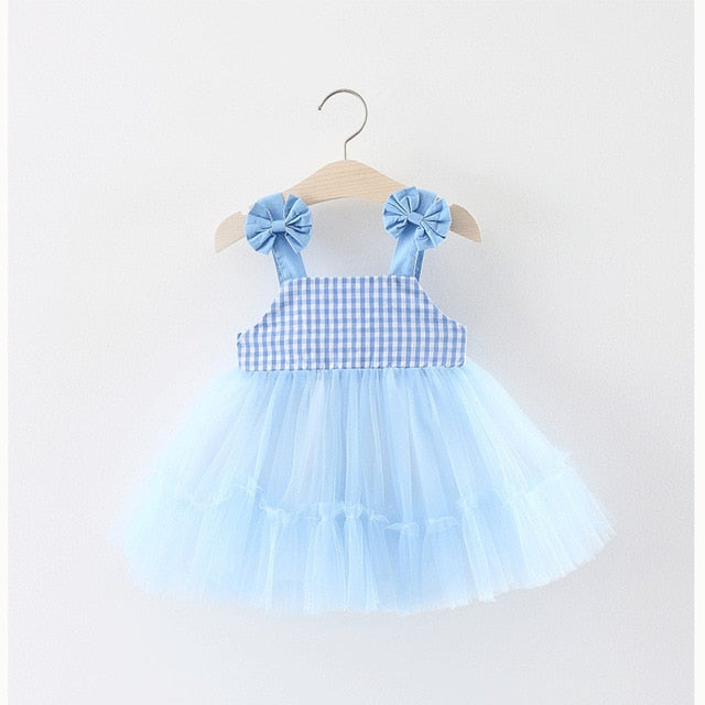 Striped Embroidery Baby Girls Dress 0-2 Years