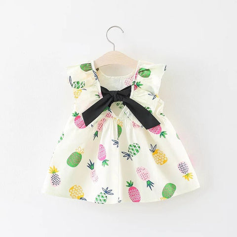 Pineapple Print Baby Girls Dress 0-2 Years