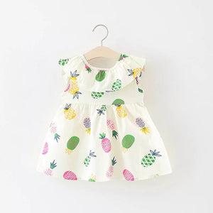 Pineapple Print Baby Girls Dress 0-2 Years