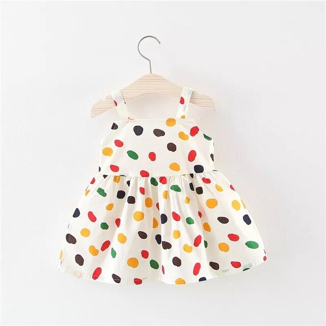 Dot Sleeveless Baby Girls Dress 0-2 Years