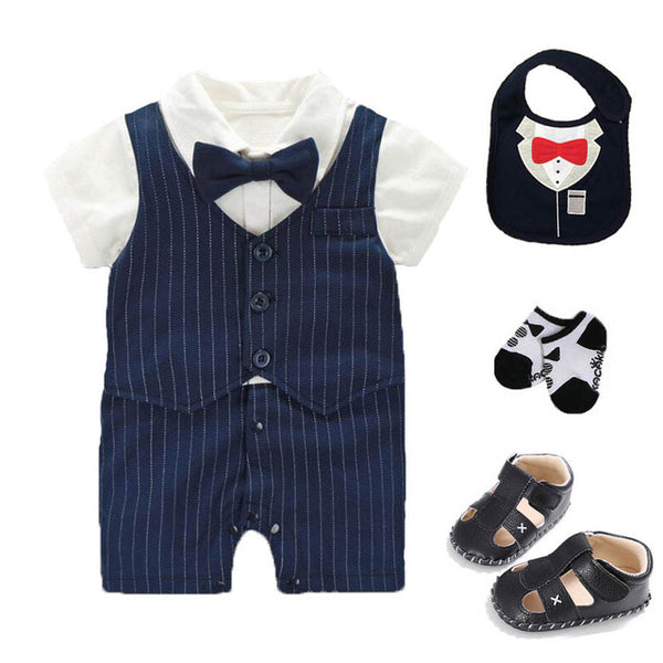 Baby Boys Tuxedo Suit Set 0-18M