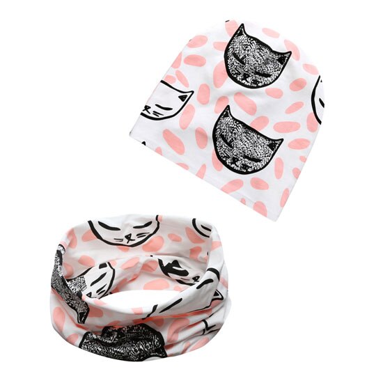 2pcs Baby Hat + Scarf 0-3 Years