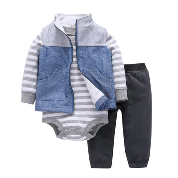 3pcs Baby Boys Clothing Set 6-24M